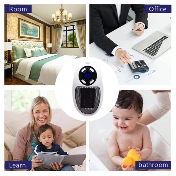 NWT Wall Plugin Portable Heater with remote control - Picture 4 of 13